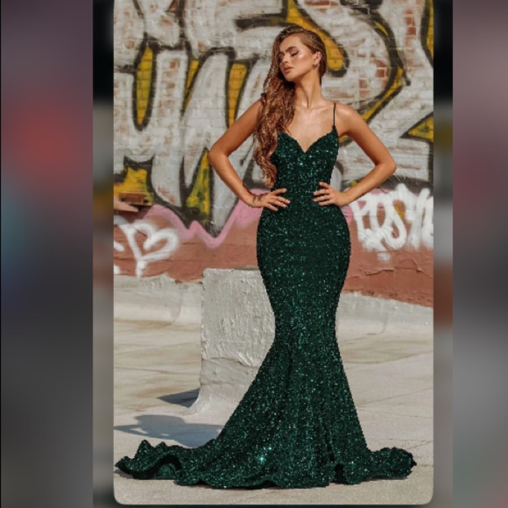 PORTIA AND SCARLETT PS21207 DRESS emerald size 8 NWT green dress